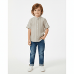 Giordano Kids Linen Cotton Band Collar Shirt - Premium Shirts