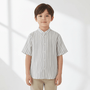 Giordano Kids Linen Cotton Band Collar Shirt - Premium Shirts