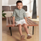 Giordano Kids Linen Cotton Band Collar Shirt - Premium Shirts