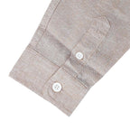 Kids Linen - Cotton Band Collar Shirt - Long Sleeve, Garment Wash 4 - 5 Y - Shop Giordano
