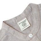Kids Linen - Cotton Band Collar Shirt - Long Sleeve, Garment Wash 4 - 5 Y - Shop Giordano