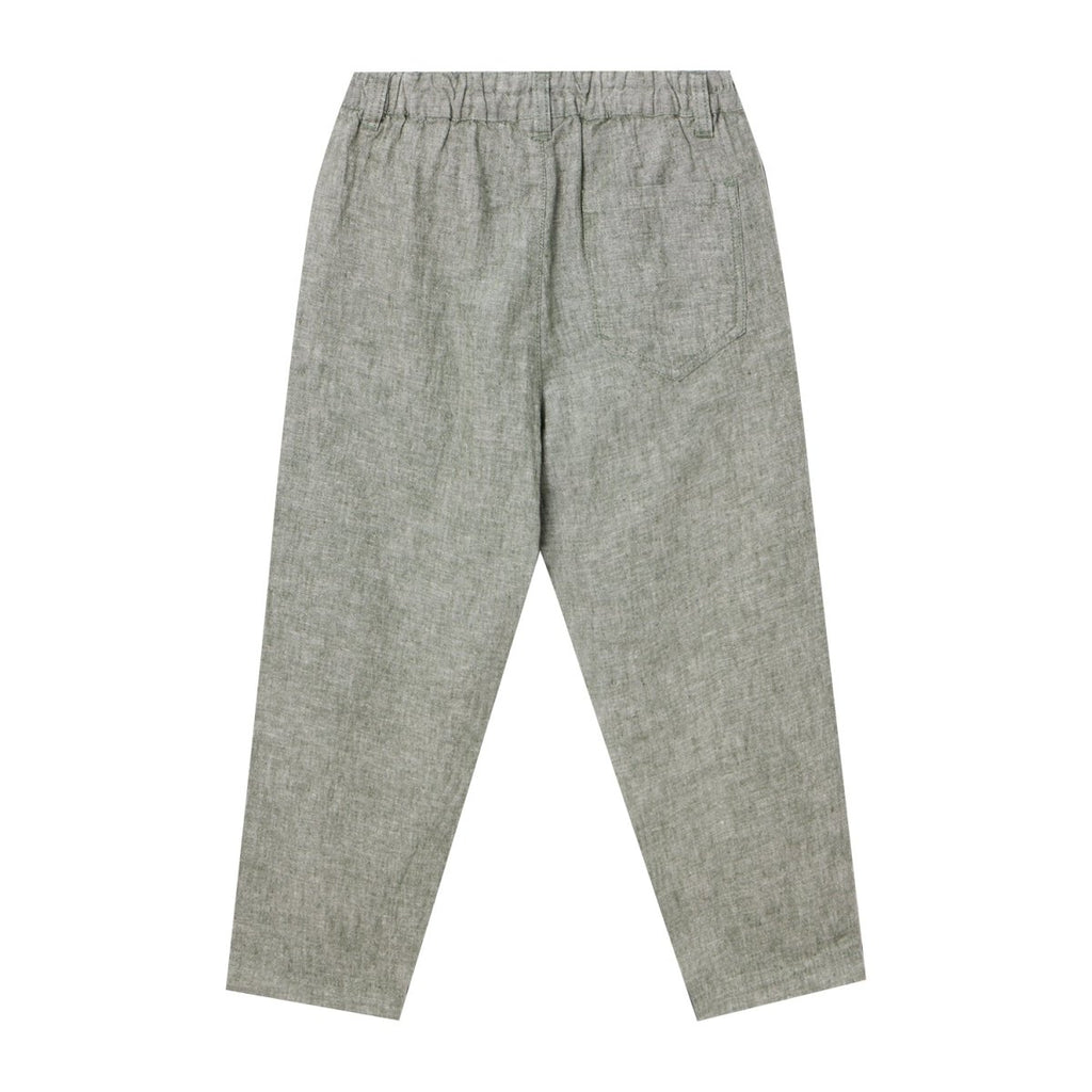 Giordano Kids Linen Cotton Capri Pants: Elastic Waist, Tapered Fit - Premium Pants