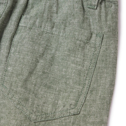 Kids Linen Cotton Capri Pants: Elastic Waist, Tapered Fit - Giordano