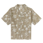 Giordano Kids Linen Cotton Short Sleeve Shirt - Relaxed Fit - Premium Shirts