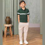 Giordano Kid's' Lion Crest Polo: Slim Fit, Classic Style, Bold Detailing - Premium Polo