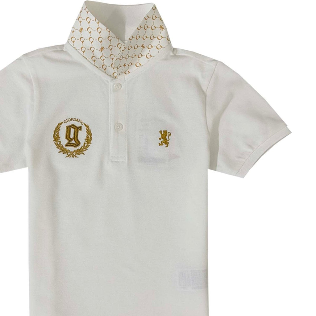 Giordano Kid's' Lion Crest Polo: Slim Fit, Classic Style, Bold Detailing - Premium Polo