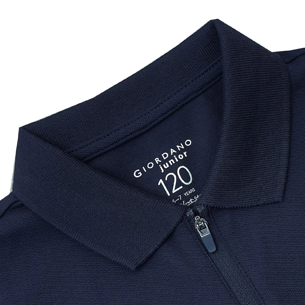 Giordano Kid's' Lion Crest Polo: Slim Fit, Classic Style, Bold Detailing - Premium Polo