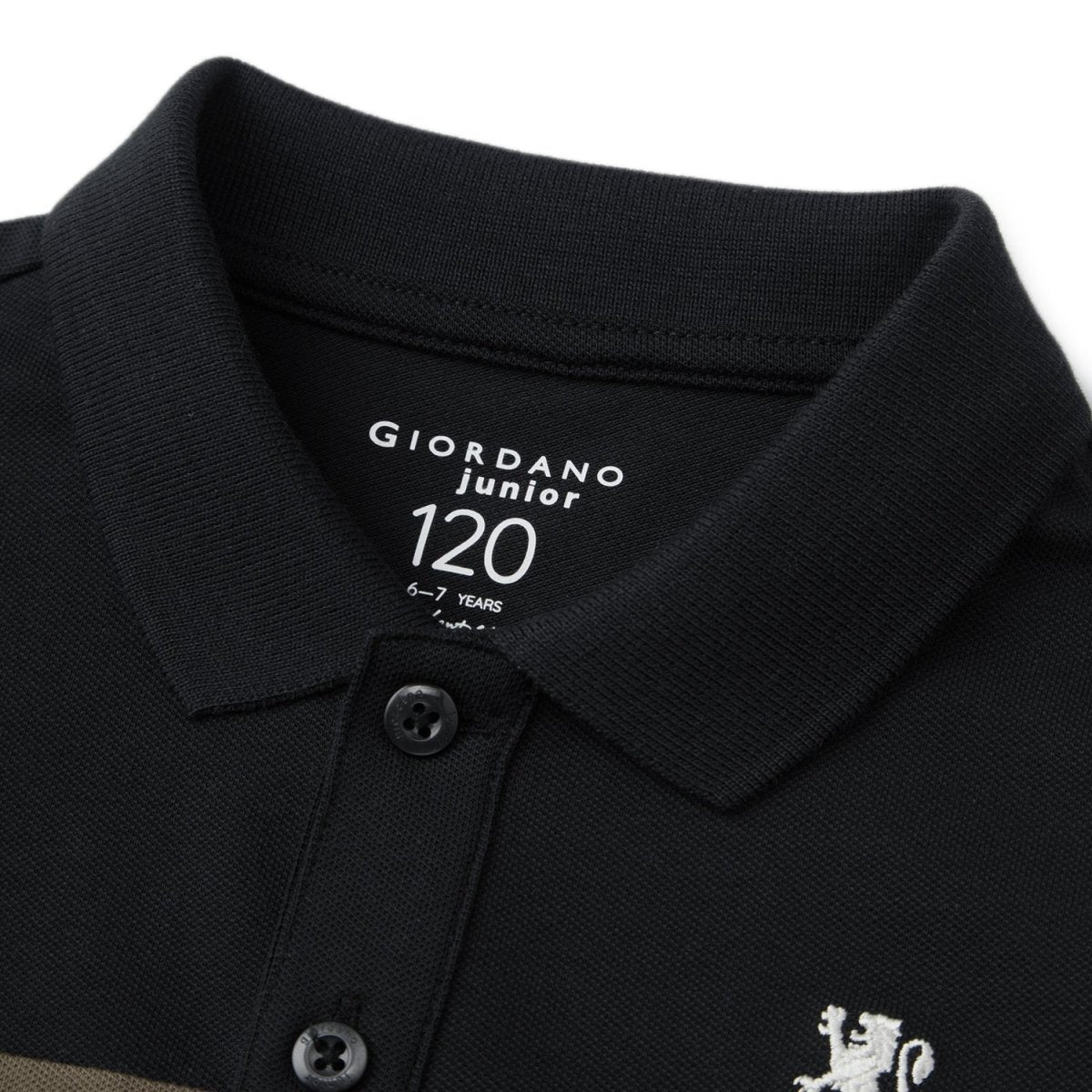 Giordano Kid's' Lion Crest Polo: Slim Fit, Classic Style, Bold Detailing - Premium Polo