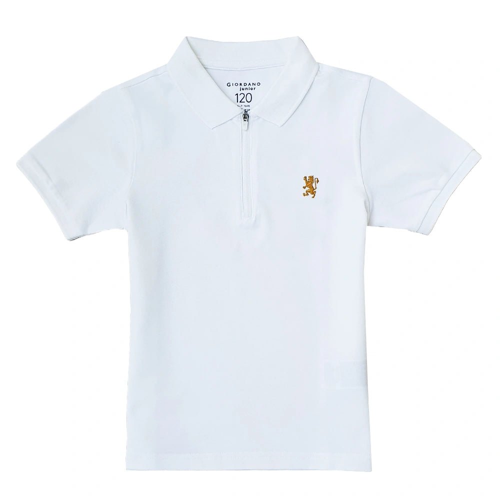 Giordano Kid's' Lion Crest Polo: Slim Fit, Classic Style, Bold Detailing - Premium Polo