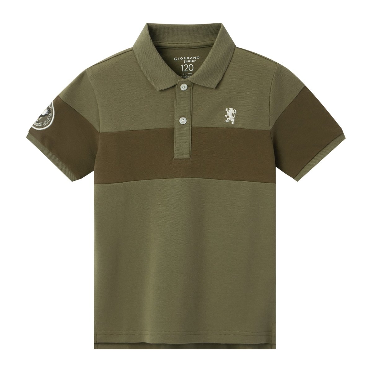 Giordano Kid's' Lion Crest Polo: Slim Fit, Classic Style, Bold Detailing - Premium Polo