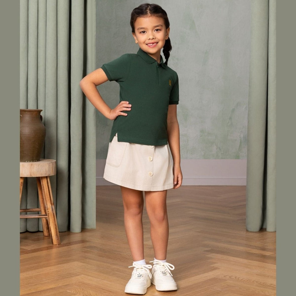 Kids' Lion Crest Polo: Slim Fit, Classic Style, Bold Detailing 100 - Shop Giordano