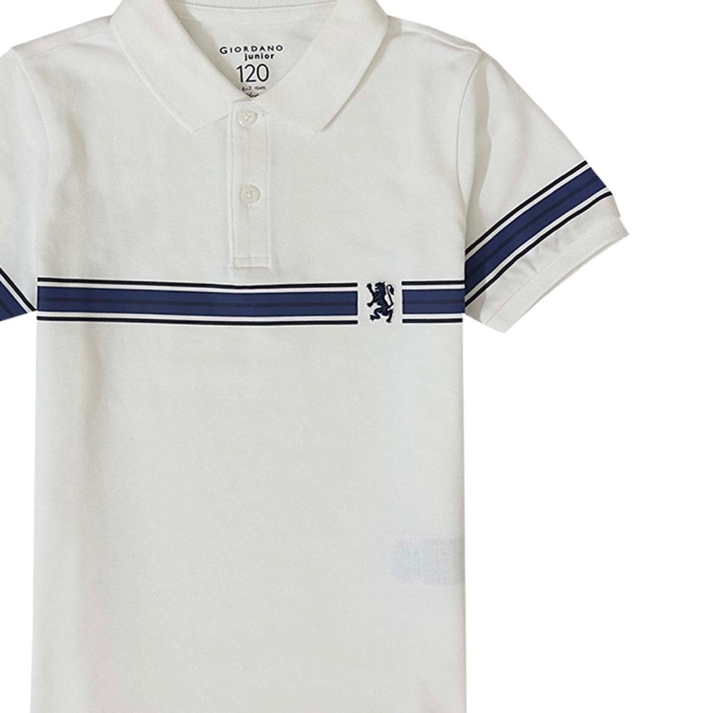 Giordano Kid's' Lion Crest Polo: Slim Fit, Classic Style, Bold Detailing - Premium Polo