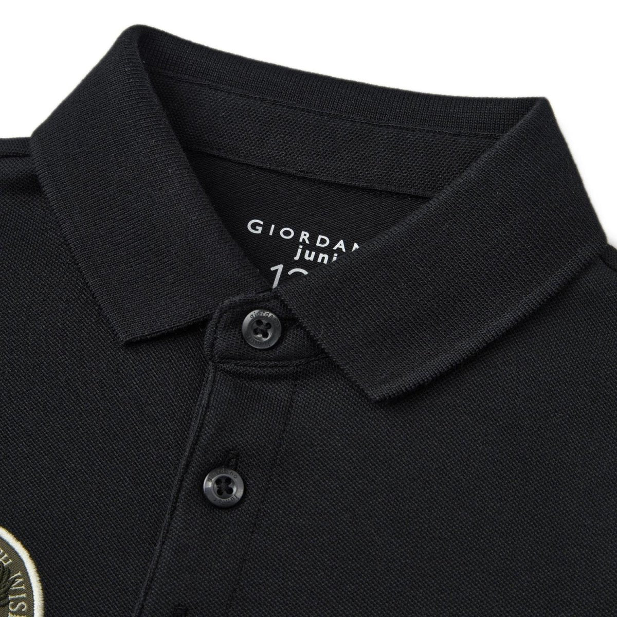 Giordano Kid's' Lion Crest Polo: Slim Fit, Classic Style, Bold Detailing - Premium Polo