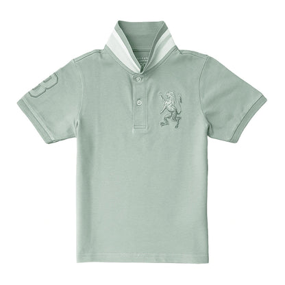 Kids' Lion Polo: 3D Embroidery, Comfort Piqué, Classic Style - Giordano