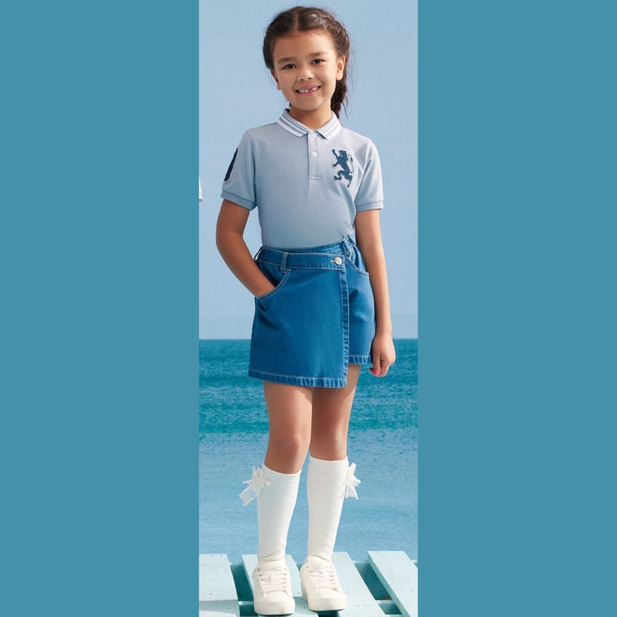Kids' Lion Polo: 3D Embroidery, Comfort Piqué, Classic Style - Giordano