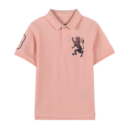 Kids' Lion Polo: 3D Embroidery, Comfort Piqué, Classic Style - Giordano
