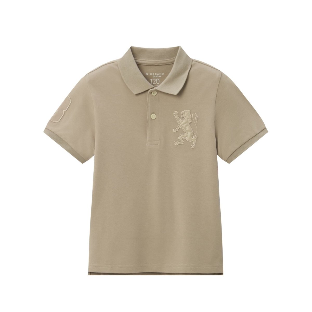 Kids' Lion Polo: 3D Embroidery, Comfort Piqué, Classic Style - Giordano