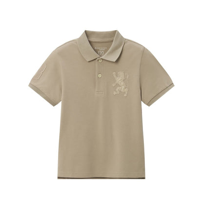 Kids' Lion Polo: 3D Embroidery, Comfort Piqué, Classic Style - Giordano