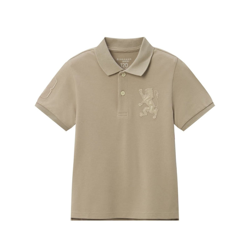 Kids' Lion Polo: 3D Embroidery, Comfort Piqué, Classic Style 4 Y - Shop Giordano