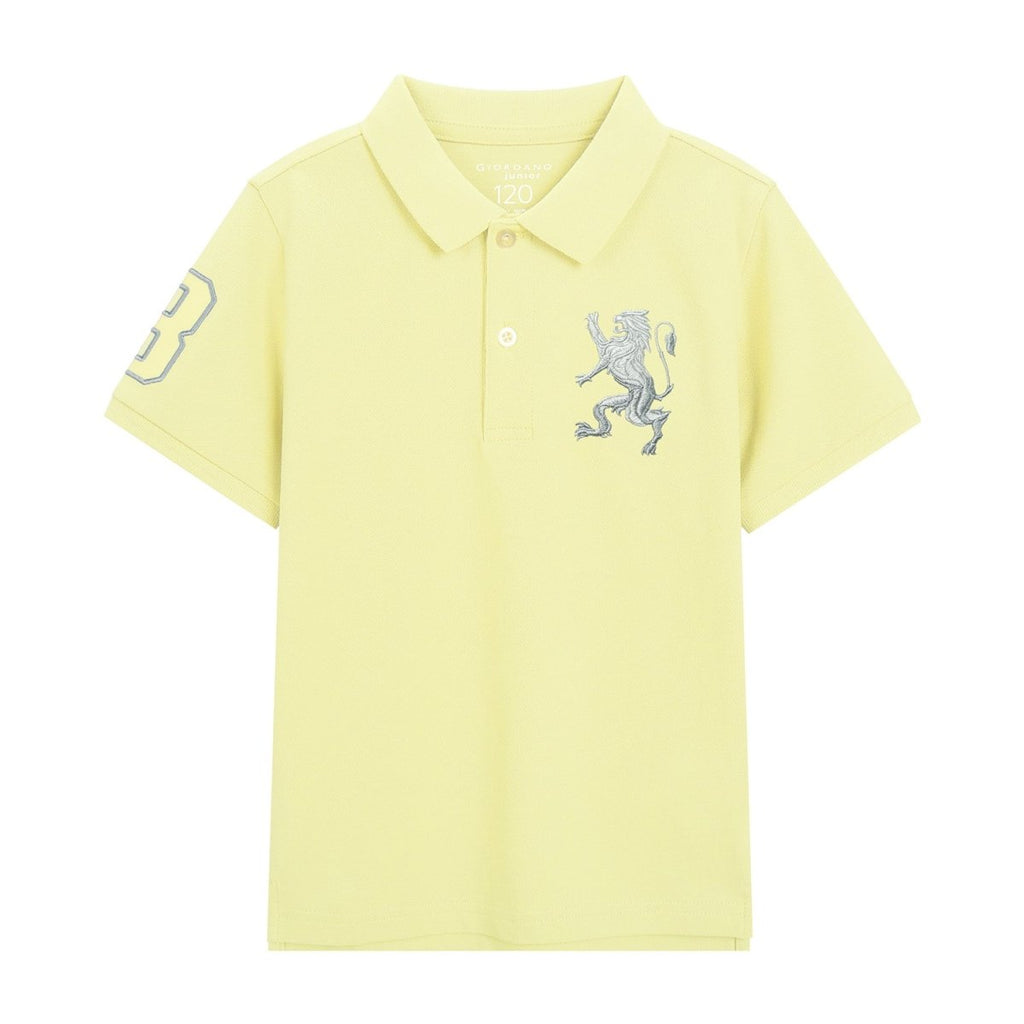 Kids' Lion Polo: 3D Embroidery, Comfort Piqué, Classic Style 100 - Shop Giordano