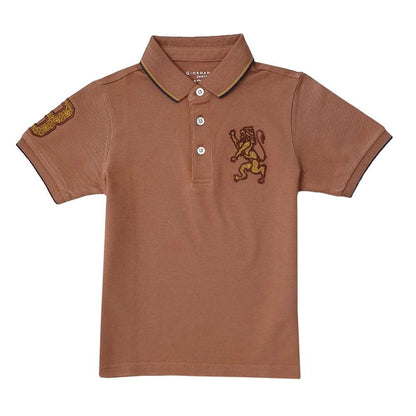Kids' Lion Polo: 3D Embroidery, Comfort Piqué, Classic Style - Giordano