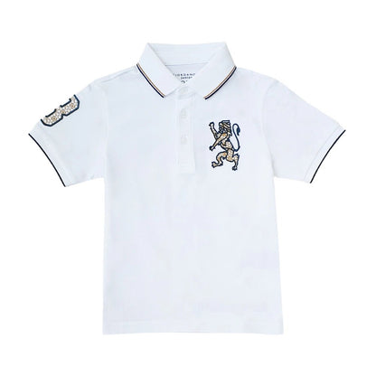 Kids' Lion Polo: 3D Embroidery, Comfort Piqué, Classic Style - Giordano