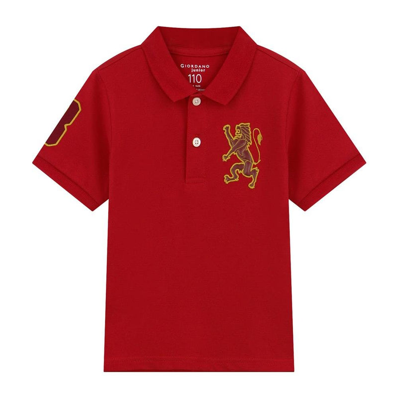 Kids' Lion Polo: 3D Embroidery, Comfort Piqué, Classic Style 4 Y - Shop Giordano