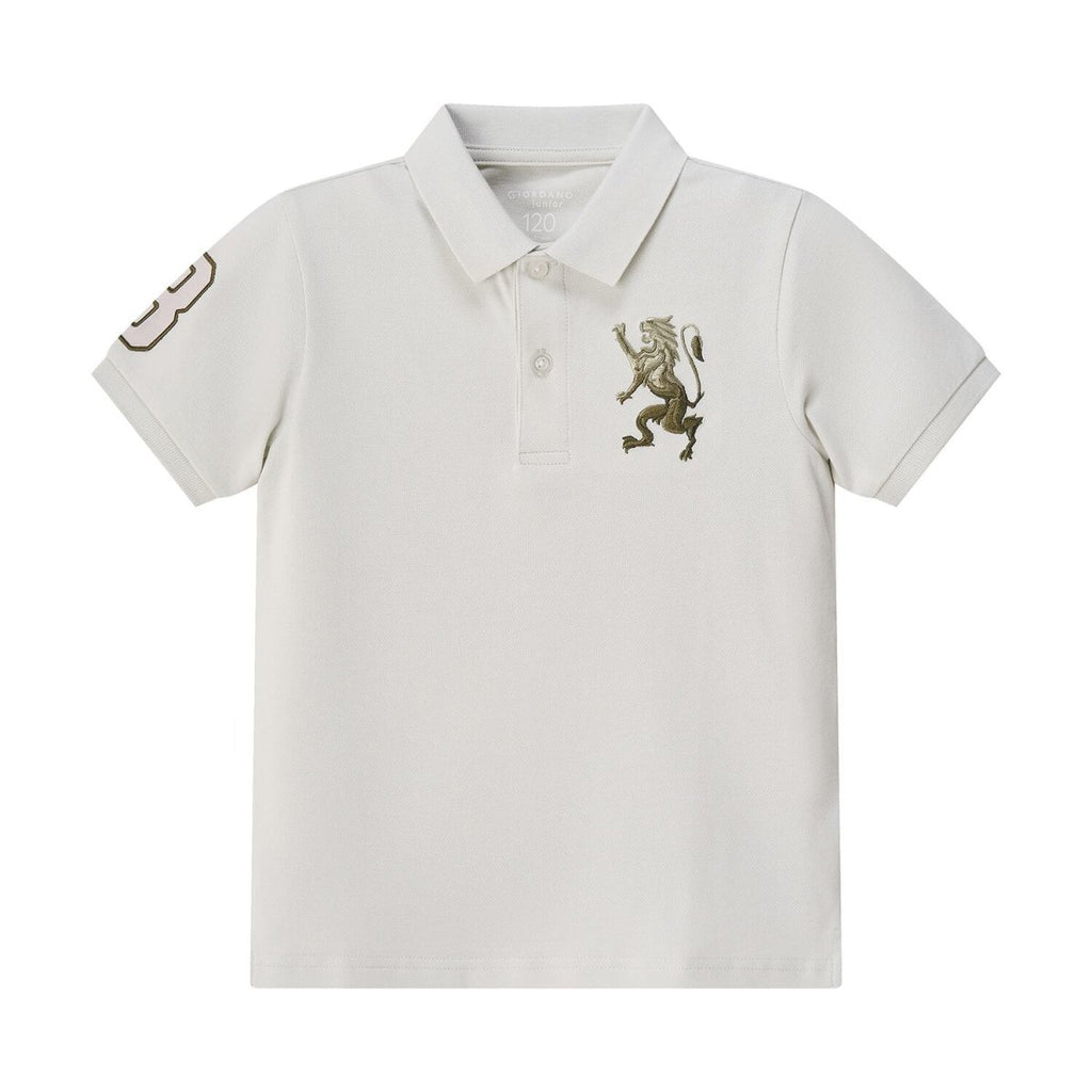 Kids' Lion Polo: 3D Embroidery, Comfort Piqué, Classic Style 4 Y - Shop Giordano