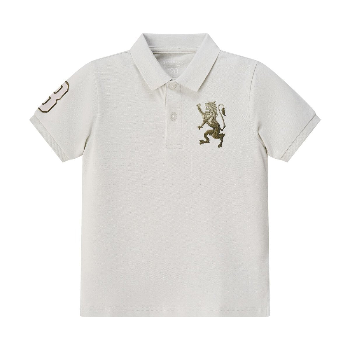 Kids' Lion Polo: 3D Embroidery, Comfort Piqué, Classic Style 4 Y - Shop Giordano