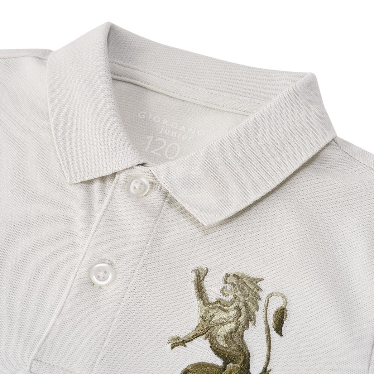 Kids' Lion Polo: 3D Embroidery, Comfort Piqué, Classic Style 4 Y - Shop Giordano