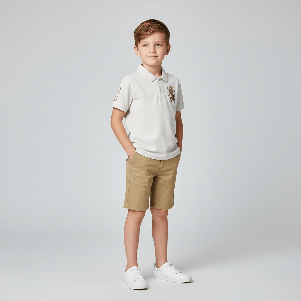 Kids' Lion Polo: 3D Embroidery, Comfort Piqué, Classic Style 4 Y - Shop Giordano