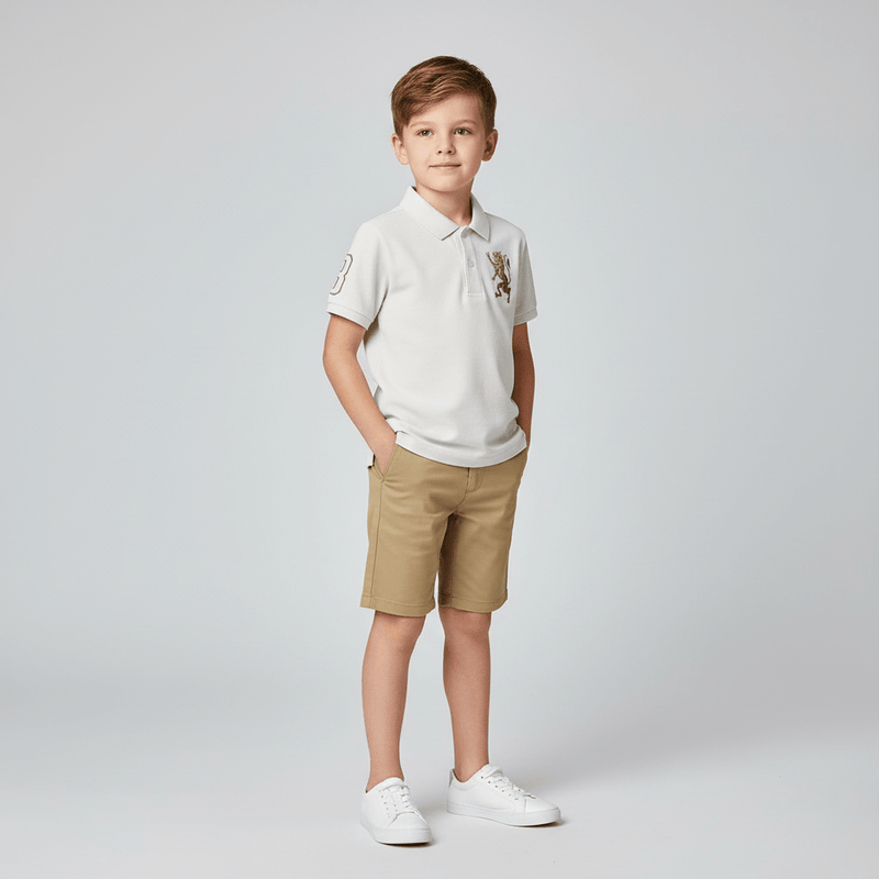 Kids' Lion Polo: 3D Embroidery, Comfort Piqué, Classic Style 4 Y - Shop Giordano