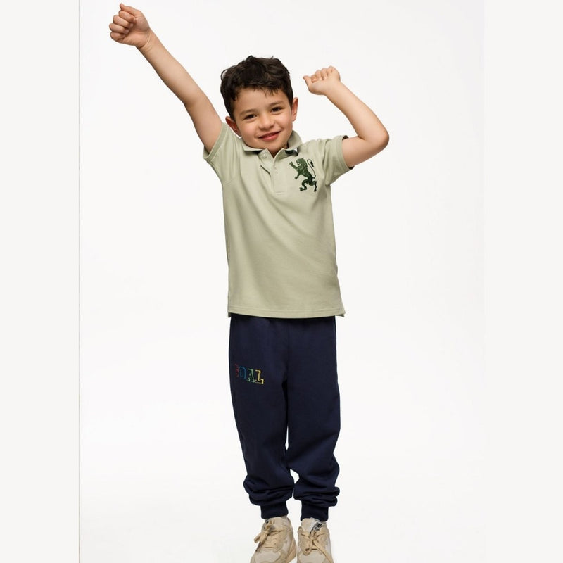 Kids' Lion Polo: 3D Embroidery, Comfort Piqué, Classic Style 4 Y - Shop Giordano
