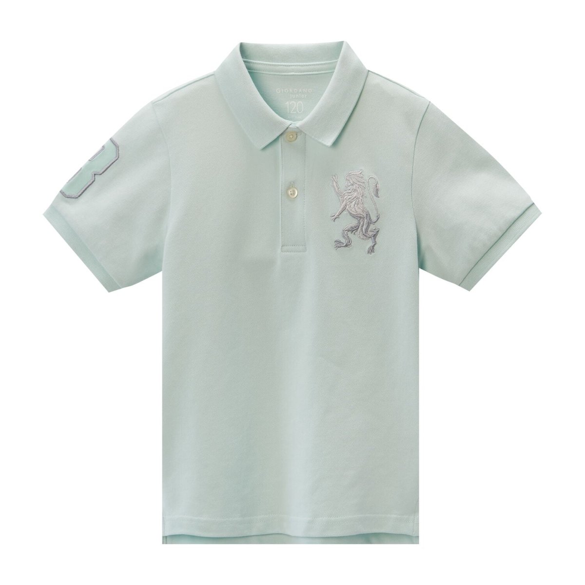 Kids' Lion Polo: 3D Embroidery, Comfort Piqué, Classic Style - Giordano