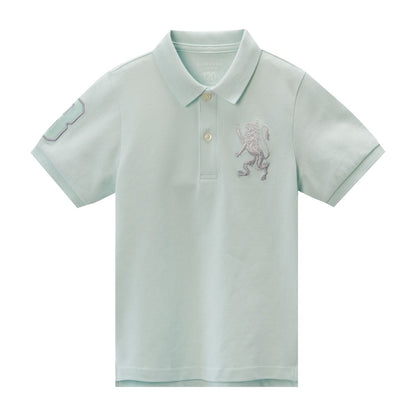 Kids' Lion Polo: 3D Embroidery, Comfort Piqué, Classic Style - Giordano