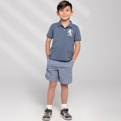 Kids' Lion Polo: 3D Embroidery, Comfort Piqué, Classic Style - Giordano