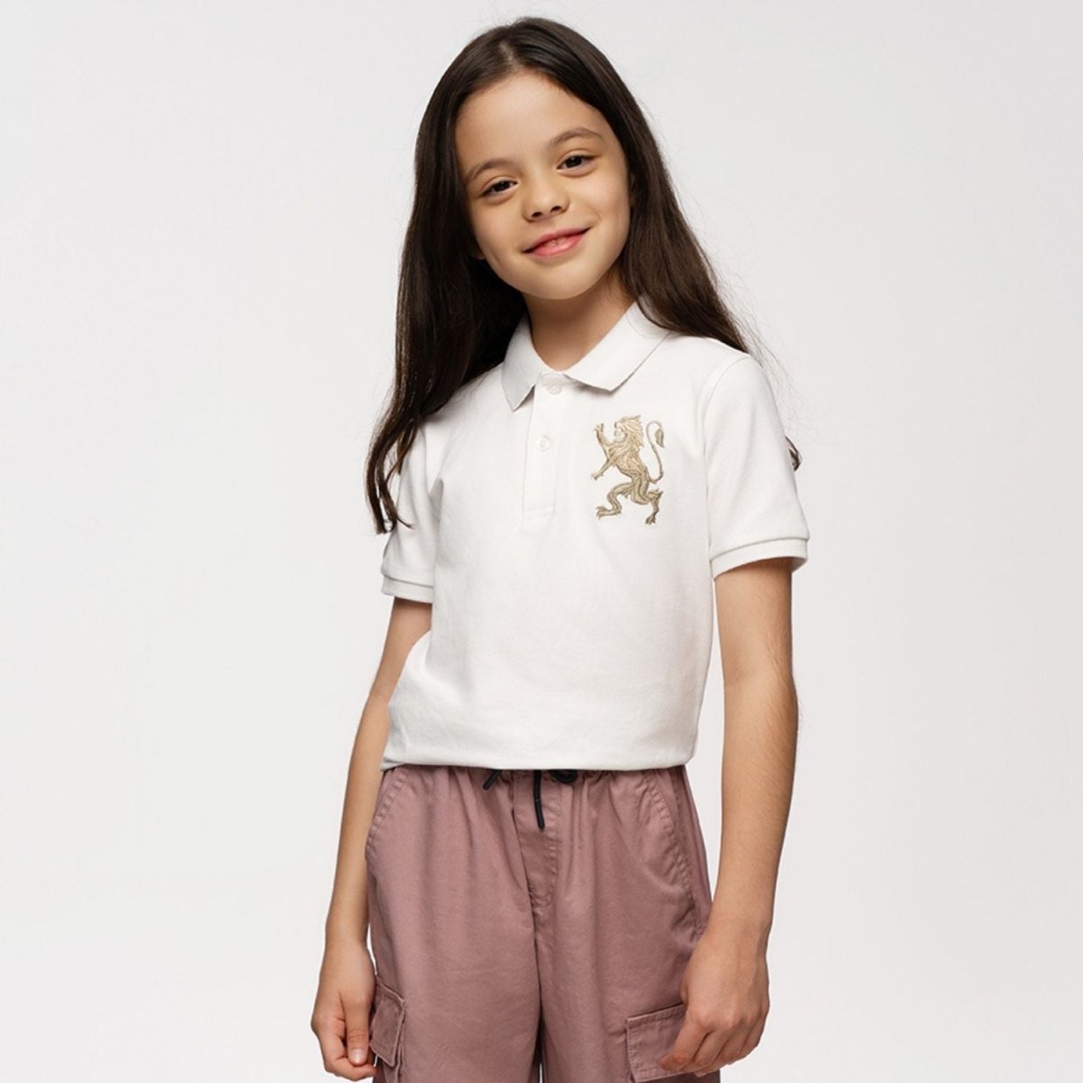 Kids' Lion Polo: 3D Embroidery, Comfort Piqué, Classic Style - Giordano