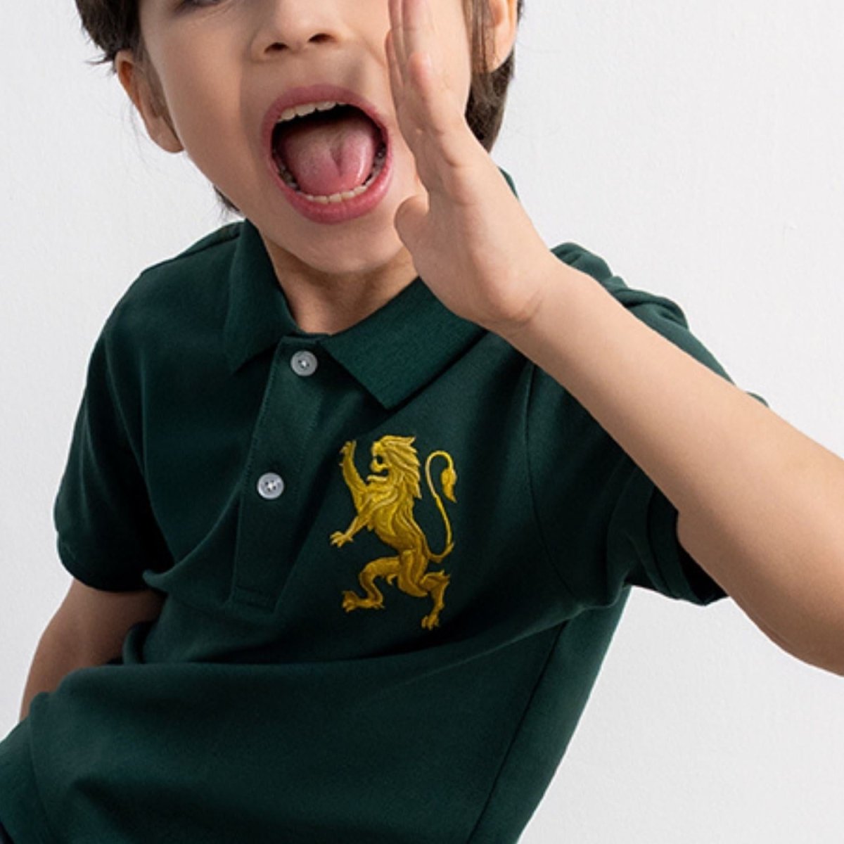 Kids' Lion Polo: 3D Embroidery, Comfort Piqué, Classic Style 4 Y - Shop Giordano