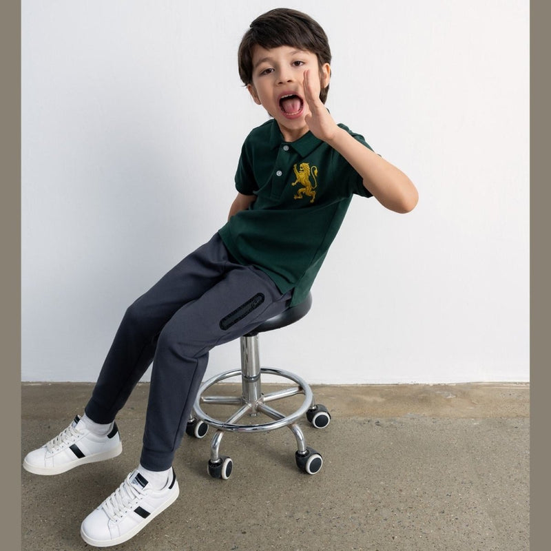 Kids' Lion Polo: 3D Embroidery, Comfort Piqué, Classic Style 4 Y - Shop Giordano