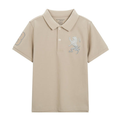 Kids' Lion Polo: 3D Embroidery, Comfort Piqué, Classic Style - Giordano
