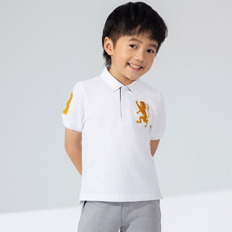 Kids' Lion Polo: 3D Embroidery, Comfort Piqué, Classic Style 100 - Shop Giordano