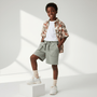 Kid's Mid - Rise Relaxed Fit Twill Shorts 4 Y - Shop Giordano
