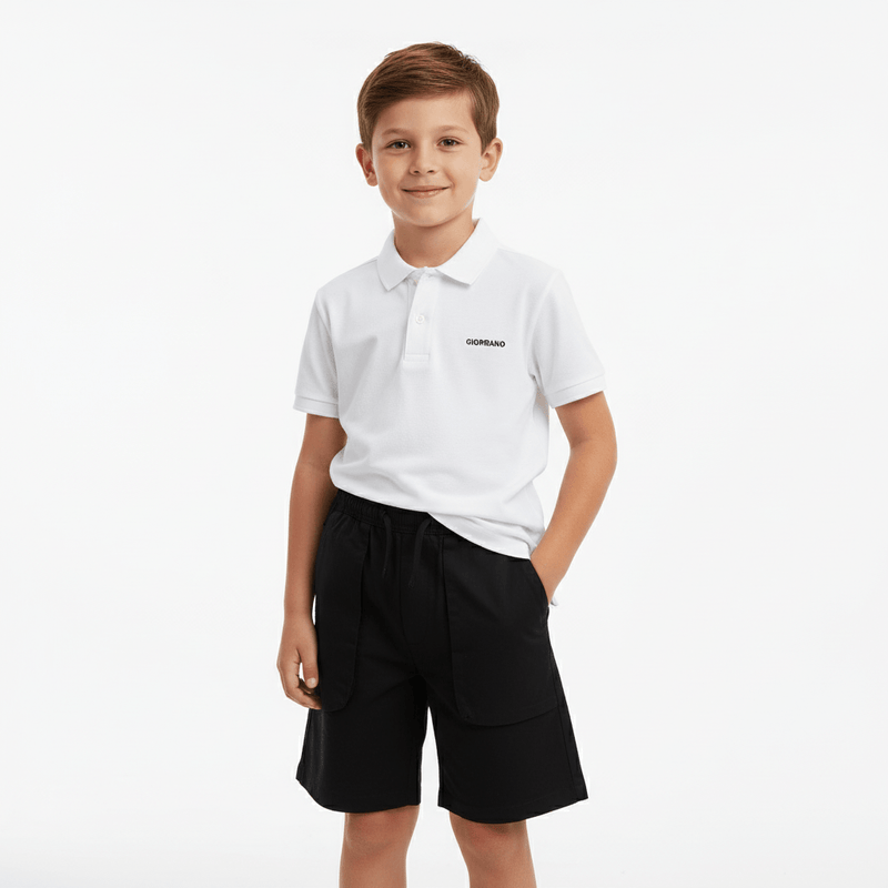 Kid's Mid - Rise Relaxed Fit Twill Shorts 4 Y - Shop Giordano