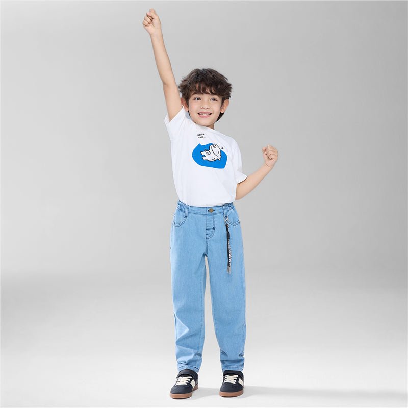 Kid's Mid - Rise Slim Taper Stretch Denim Jeans 4 Y - Shop Giordano