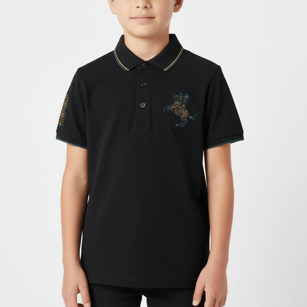 Kids' Napoleon Polo: Classic Piqué, Bold Embroidery, All - Day Comfort 100 - Shop Giordano