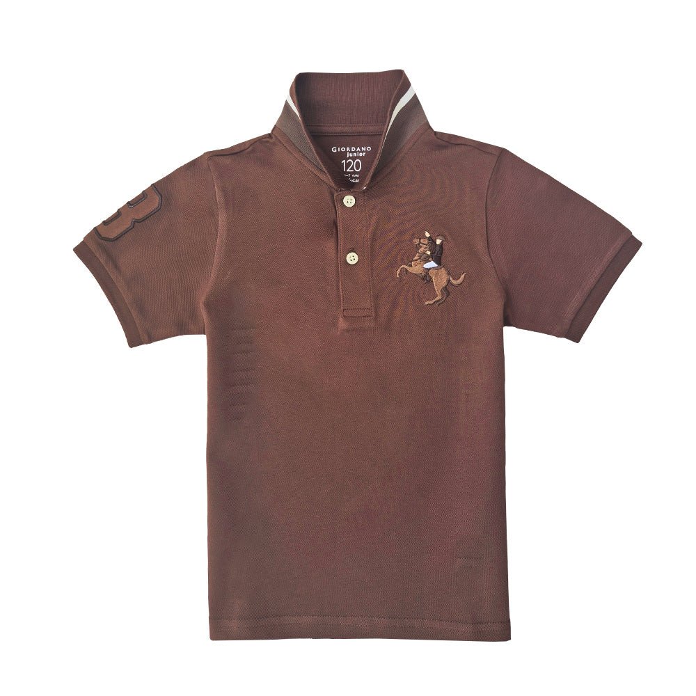 Kids' Napoleon Polo: Classic Piqué, Bold Embroidery, All - Day Comfort - Giordano