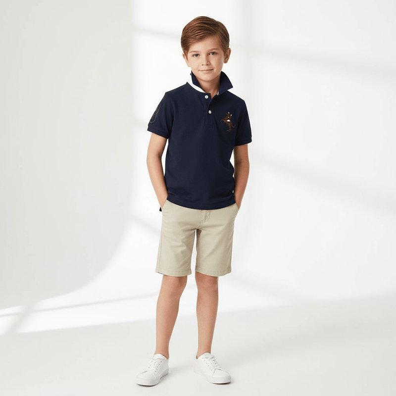 Kids' Napoleon Polo: Classic Piqué, Bold Embroidery, All - Day Comfort 4 Y - Shop Giordano
