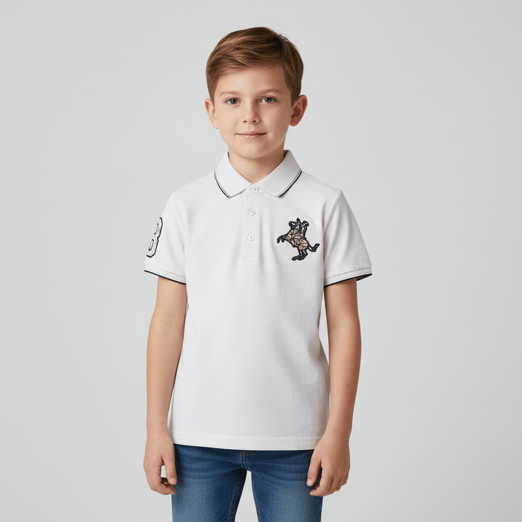 Kids' Napoleon Polo: Classic Piqué, Bold Embroidery, All - Day Comfort 4 Y - Shop Giordano