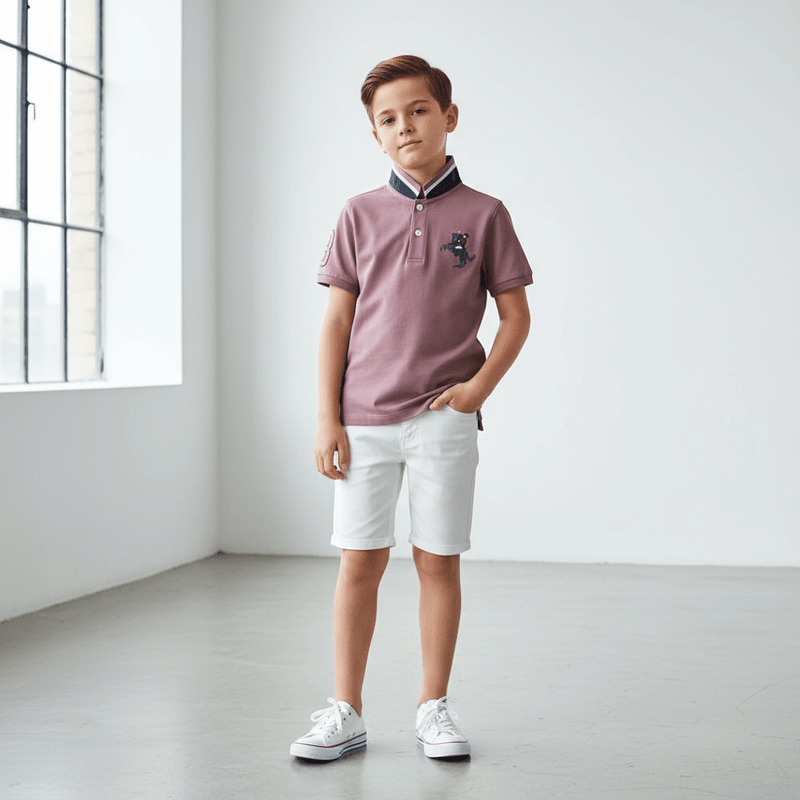 Kids' Napoleon Polo: Classic Piqué, Bold Embroidery, All - Day Comfort 4 Y - Shop Giordano