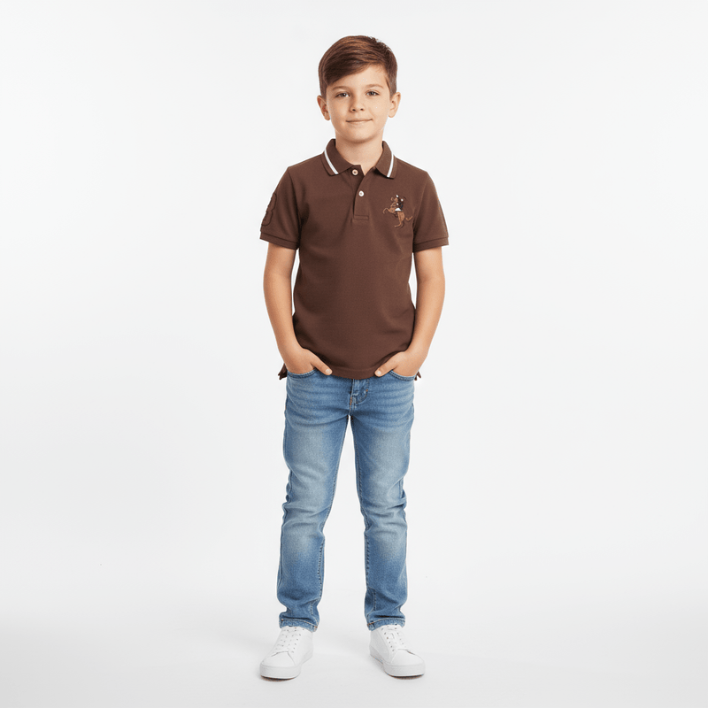 Kids' Napoleon Polo: Classic Piqué, Bold Embroidery, All - Day Comfort 4 Y - Shop Giordano